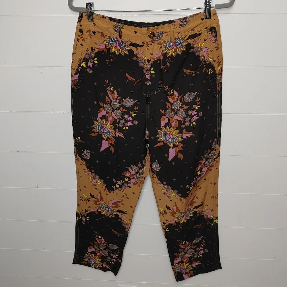 Scotch & Soda Linen Blend Floral Printed Straight Leg Pants Size M - Picture 2 of 15